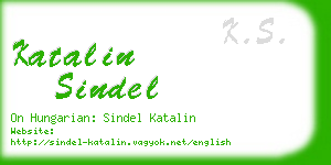 katalin sindel business card